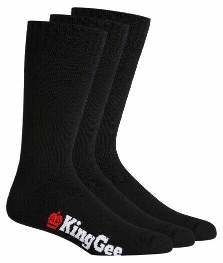 FATHER'S DAY SALE KingGee Mens 3Pack Bamboo Comfort Breathable Work Socks K09230