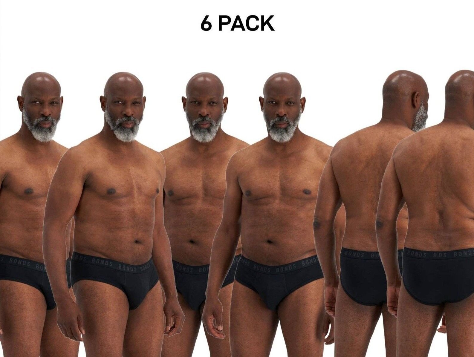 Bonds Mens Damn Dry Brief Protects Light Leaks and Sweats Anti Odour 6 Pack MWHV