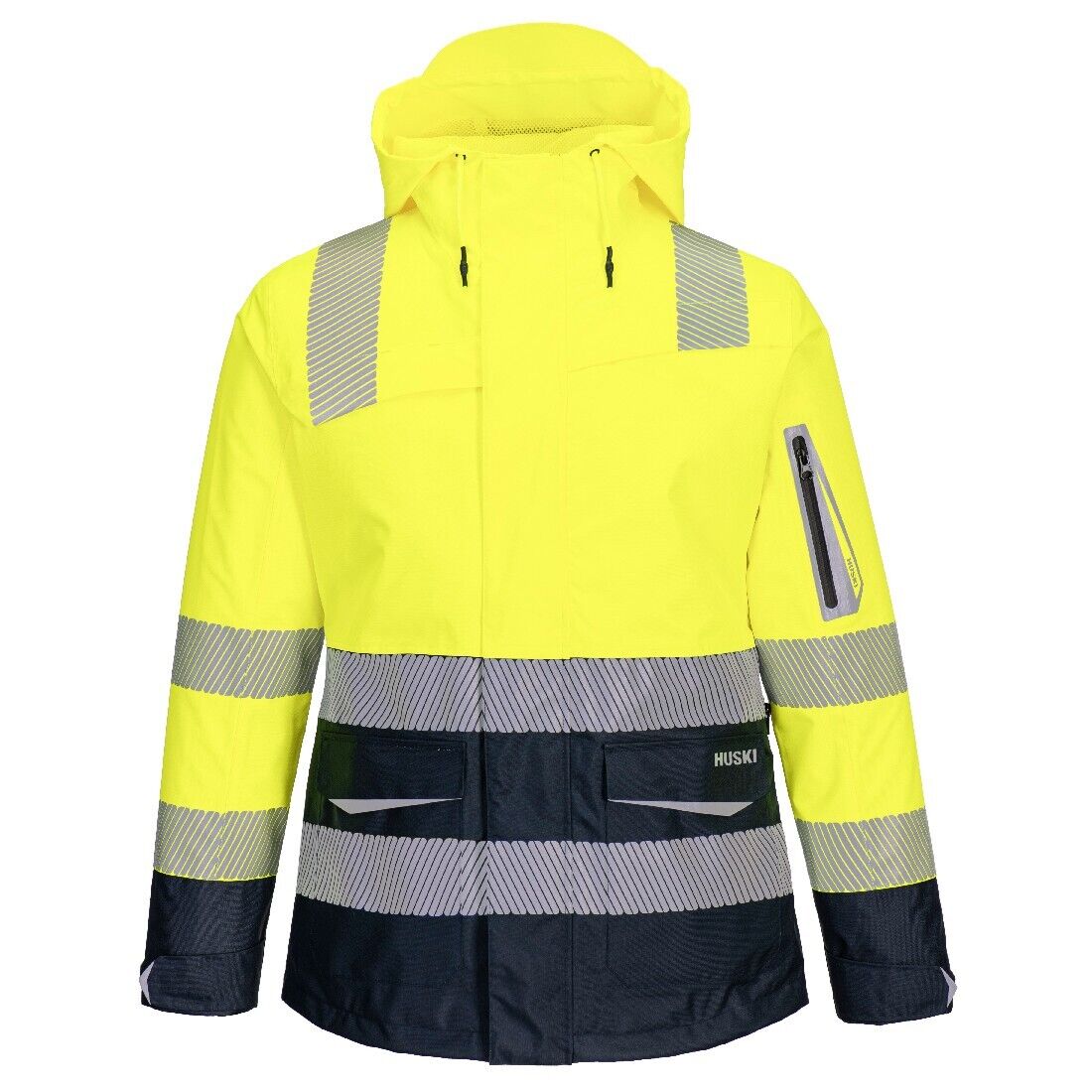 SALE! Portwest Womens Huski Hi-Vis Women's Contrast Durable Rain Jacket K8202