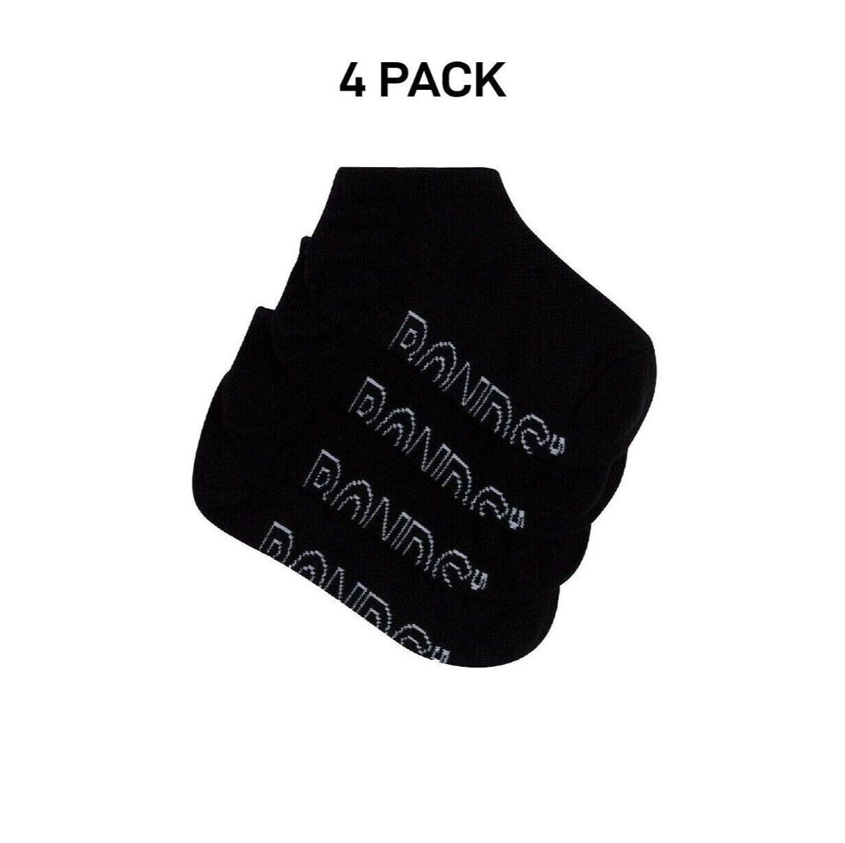 Bonds Kids Logo Light No Show Soft Cotton Breathable Socks 4 Pack RXUU4N