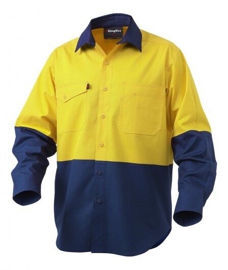 Mens KingGee WorkCool 2 Long Sleeve Work Shirt Stronger Cooler Comfort K54870