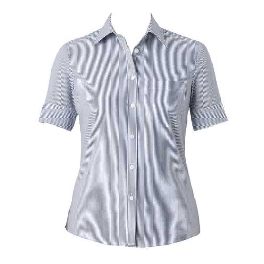 SALE NNT Womens Cotton Blend Balance Stripe BK Stripe Classic Shirt CAT47C