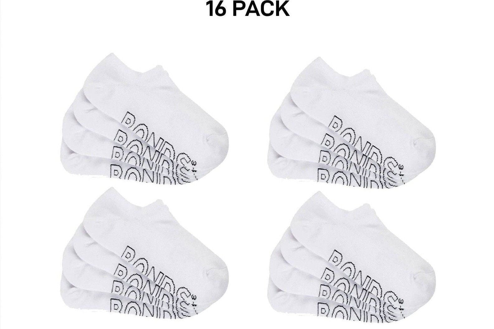 Bonds Womens Lightweight No Show Cotton Mesh Cooling Zone Socks 16 Pack LXPW4N