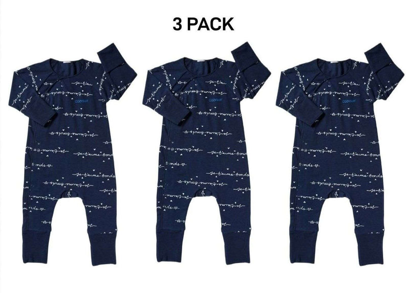 Bonds Baby Newbies Coverall Super Soft Cozysuit & Stretchable Fabic 3 Pack BXQBA