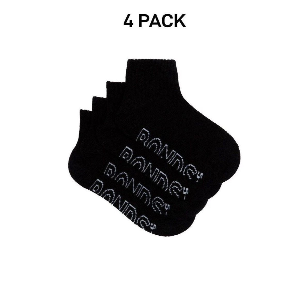 Bonds Kids Logo Light Quarter Crew Lightweight and Breathability 4 Pack RXUT4N