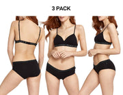 Bonds Womens Hipster Boyleg Soft Cotton Comfortable Stretch Brief 3 Pack WUVWA