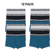 Bonds Mens Everyday Trunk Stretchable Soft Waistband Underwear 12 Pack MWPY3A