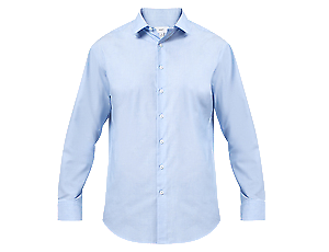 NNT Mens Textured L/S Shirt Modern Collar Classic Fit Business Shirt CATJ8V