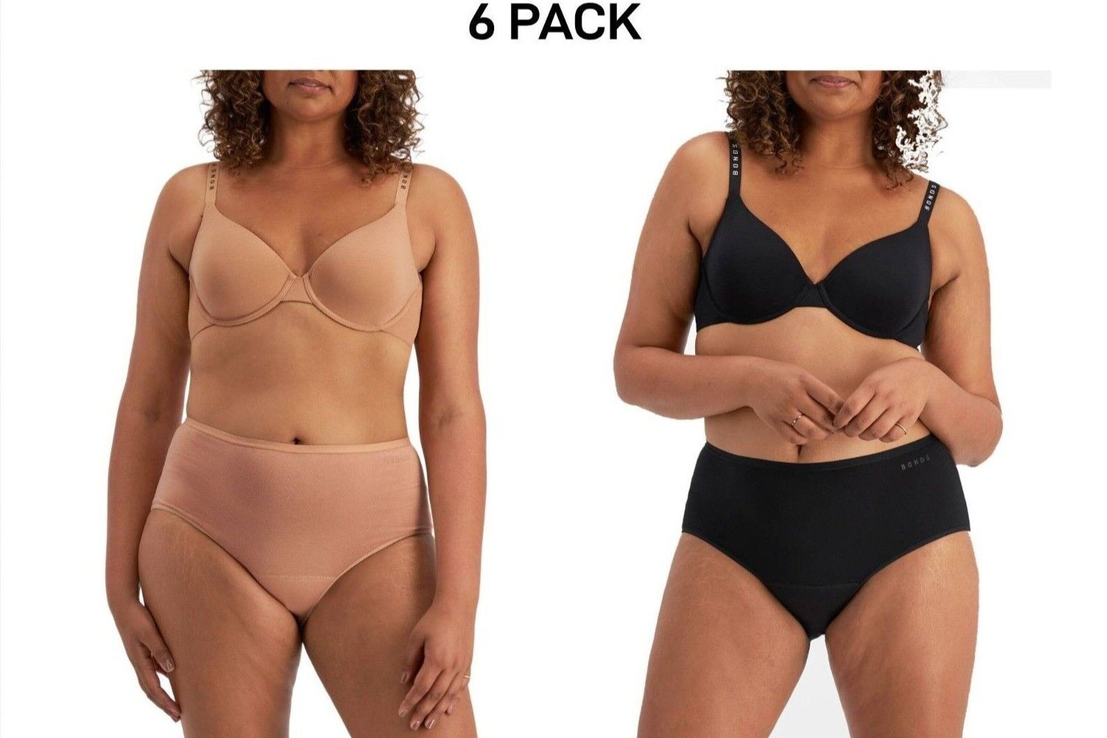 Bonds Womens Damn Dry Full Brief Stay Fresh Soft and Flexible Panty 6 Pack WRR8A