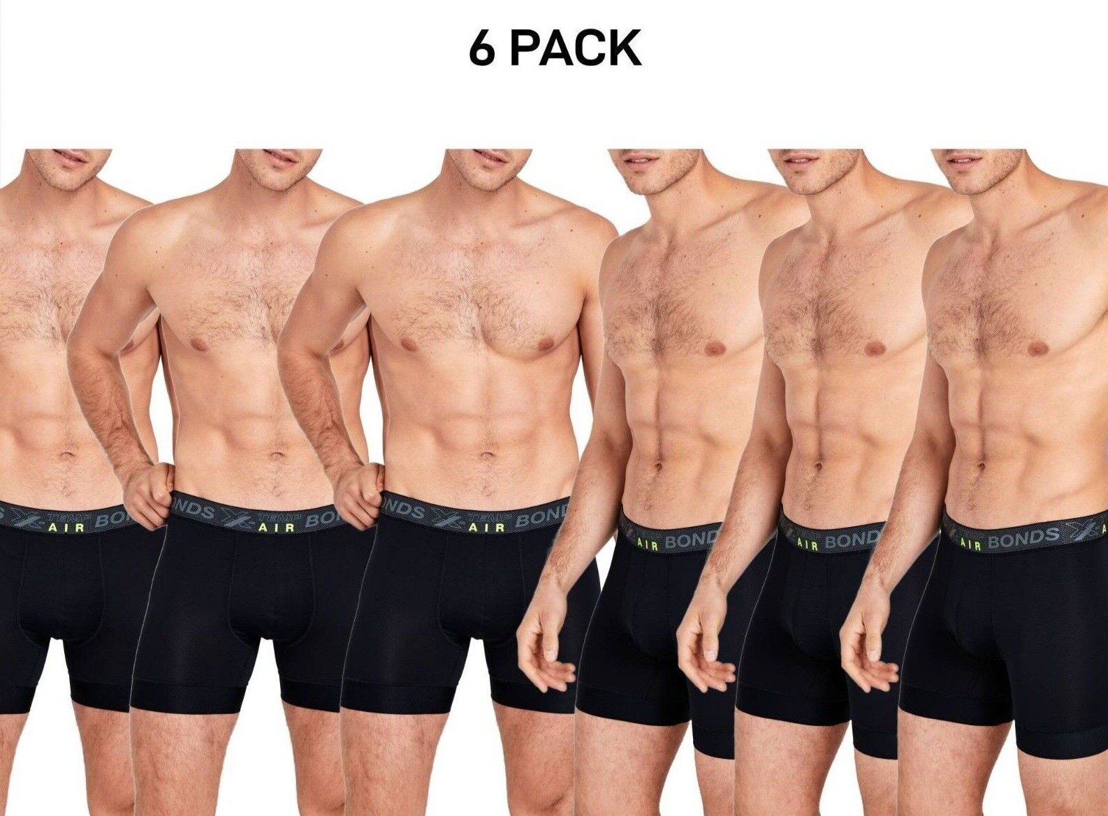 Bonds Mens X-Temp Air Trunk Activemesh Panels Promote Airflow Undies 6 Pack MX4R