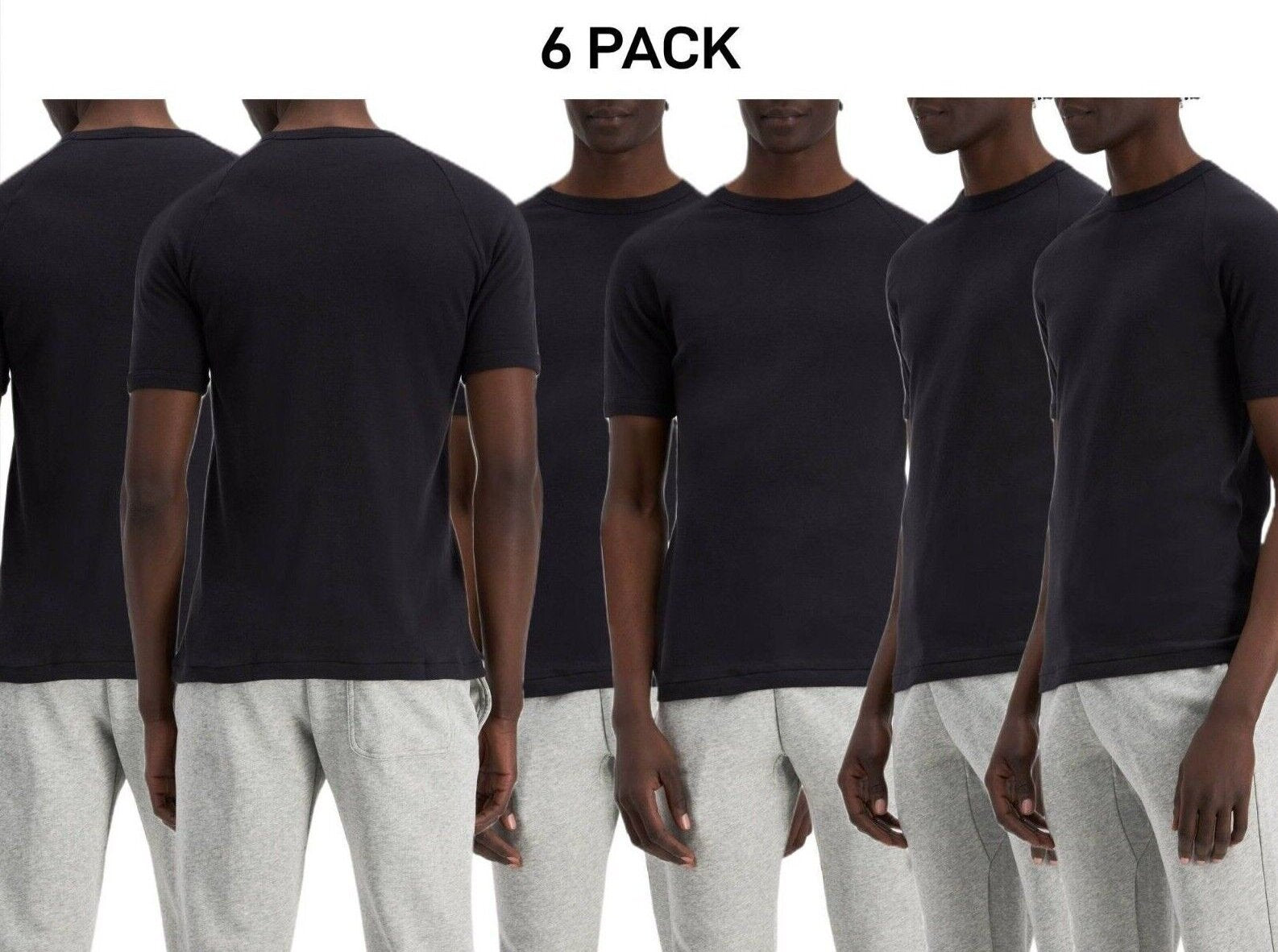 Bonds Mens Raglan Crew Round Neck T-Shirt Soft Breathable Cotton 6 Pack MB3937