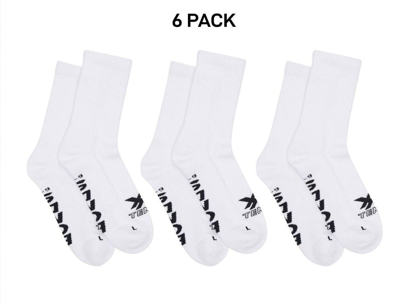 Bonds Mens X-Temp Crew Socks Comfy Cushioned Sole Arch Support 6 Pack SXX62N