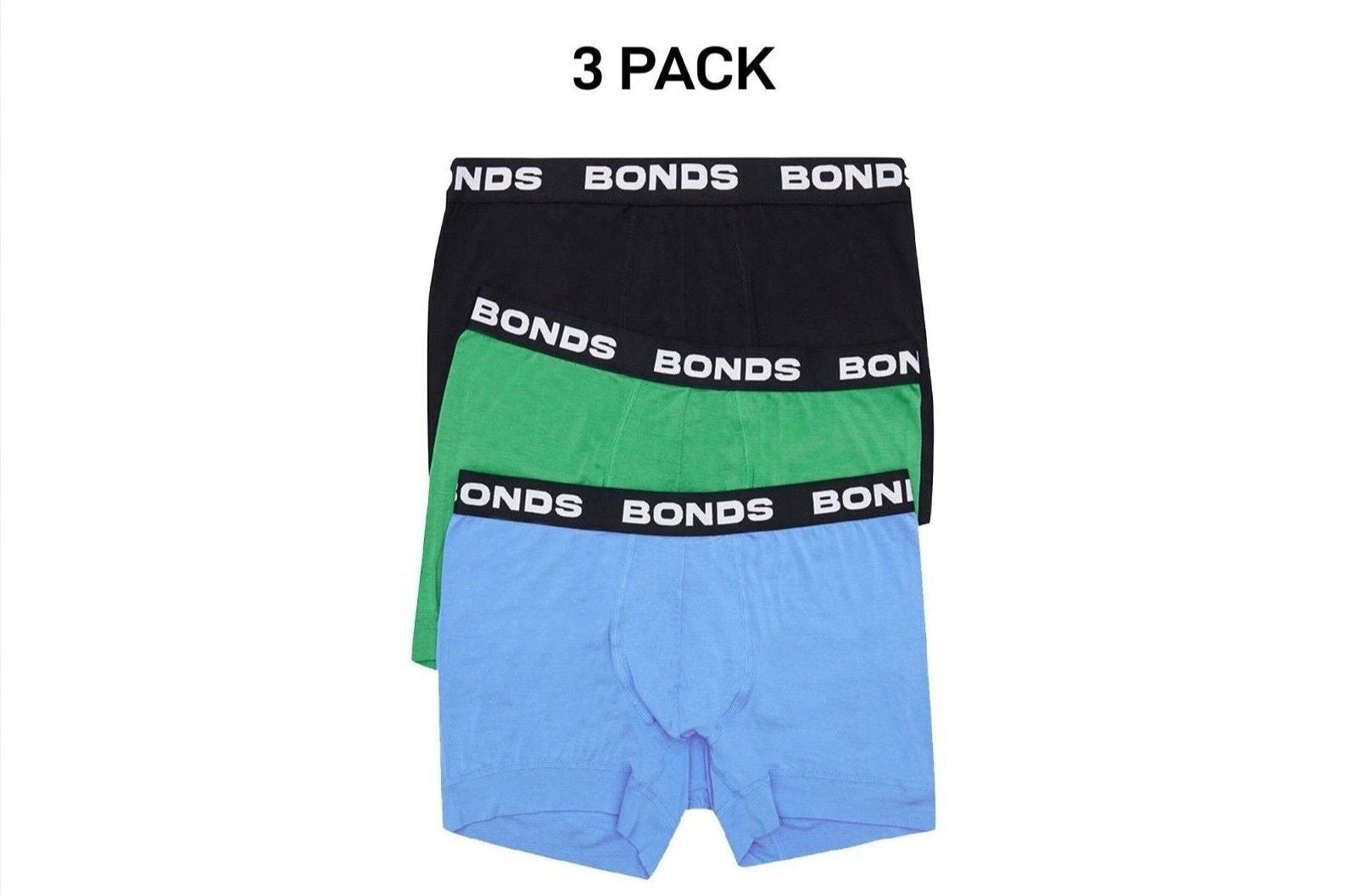 Bonds Mens Total Package Trunk Comfy Super Soft and Breathable 3 Pack MWK83A