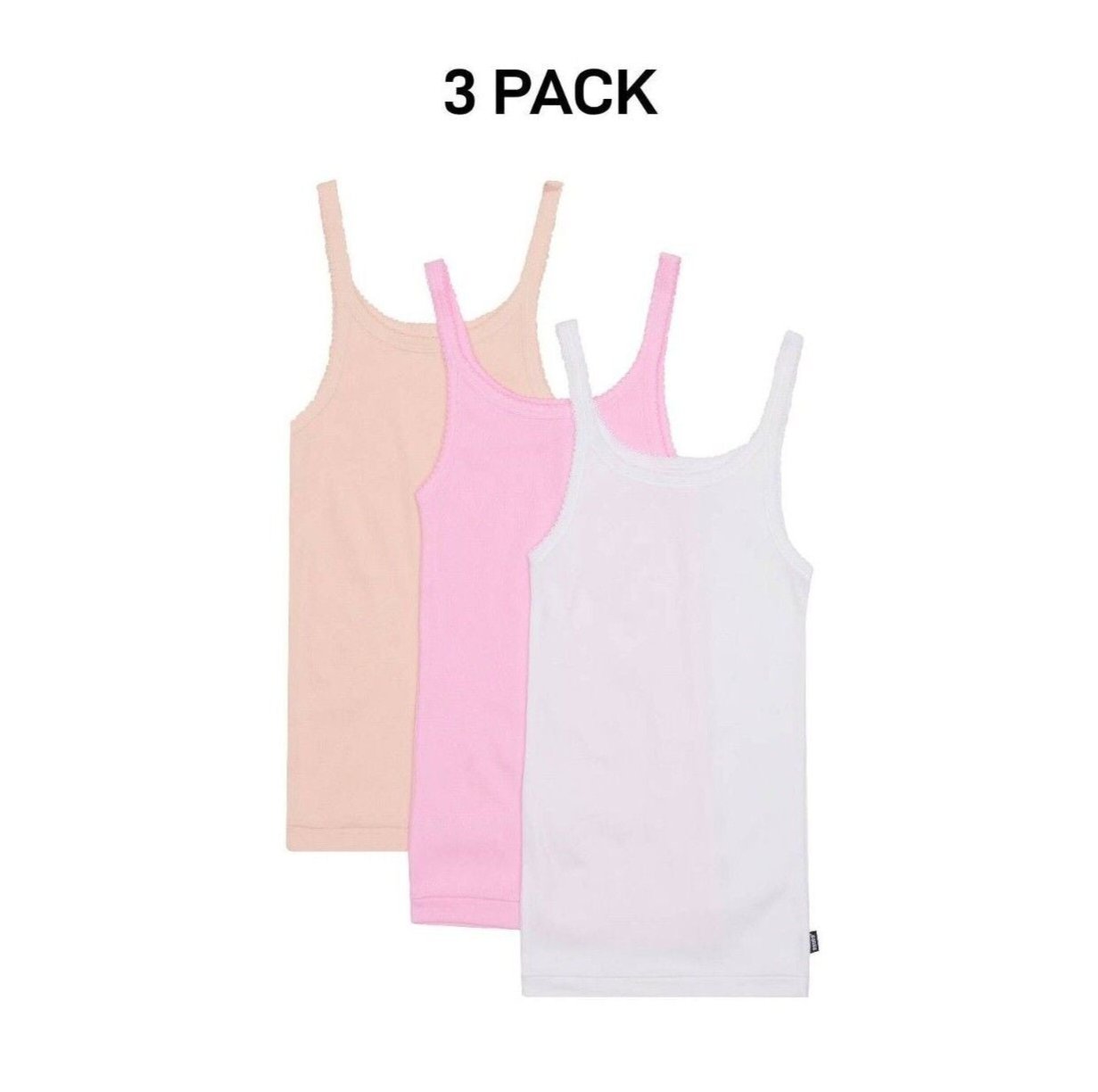 Bonds Girls Teena Singlet Super Stretchable Stay Comfortable 3 Pack UYG43A