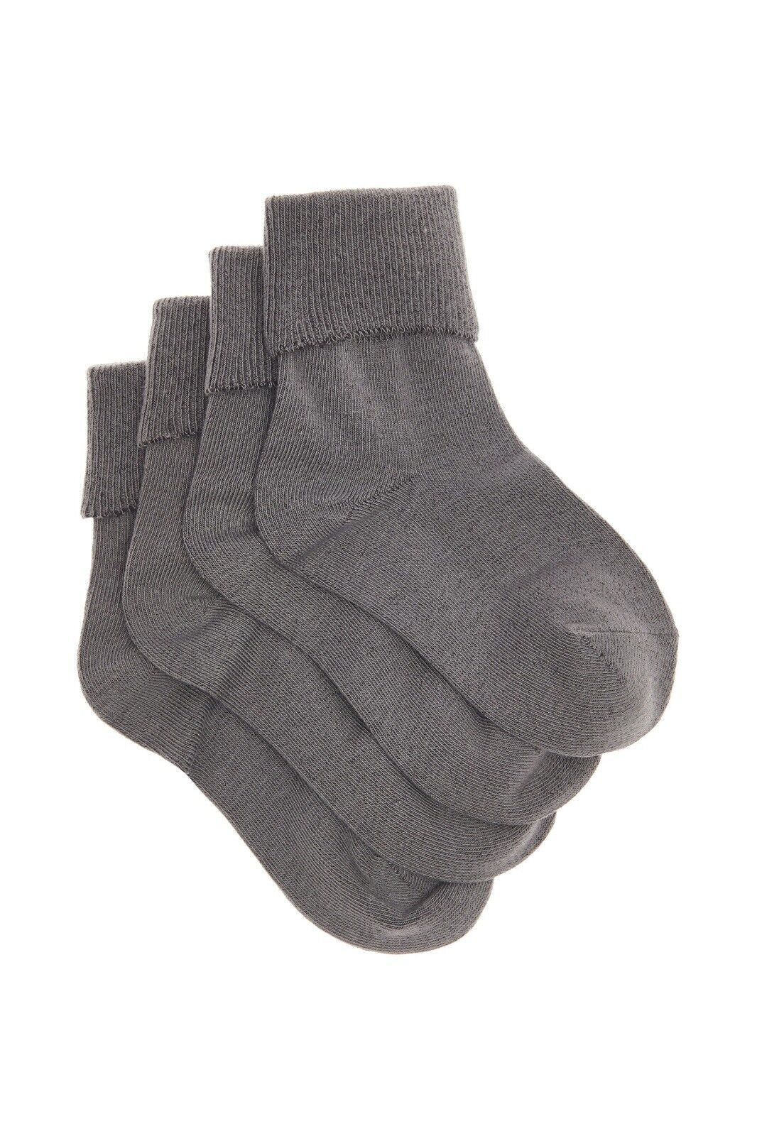 Bonds Kids School Turnover Top Socks Fine toe Seams 4 Pack R5134O