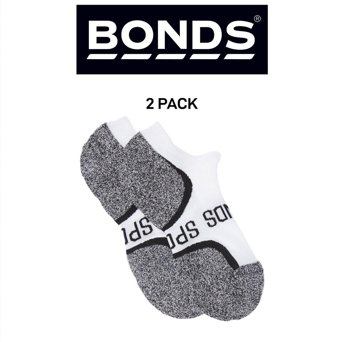 Bonds Womens Ultimate Comfort Low Cut Extra Heel & Toe Cushioning 2 Pack LXWA2N