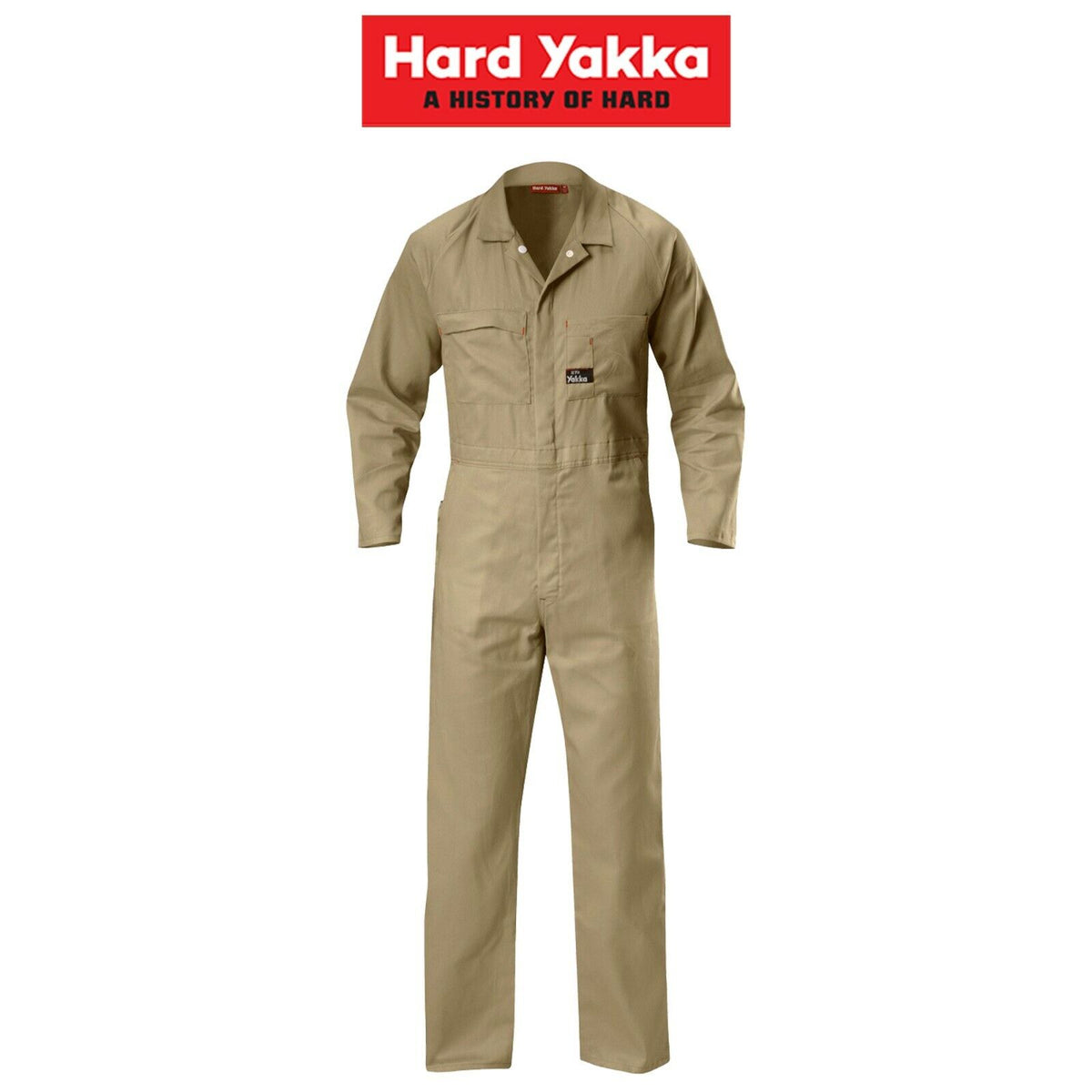 Mens Hard Yakka Coverall Cotton Drill Lightweight Overall Phone Pocket Y00030