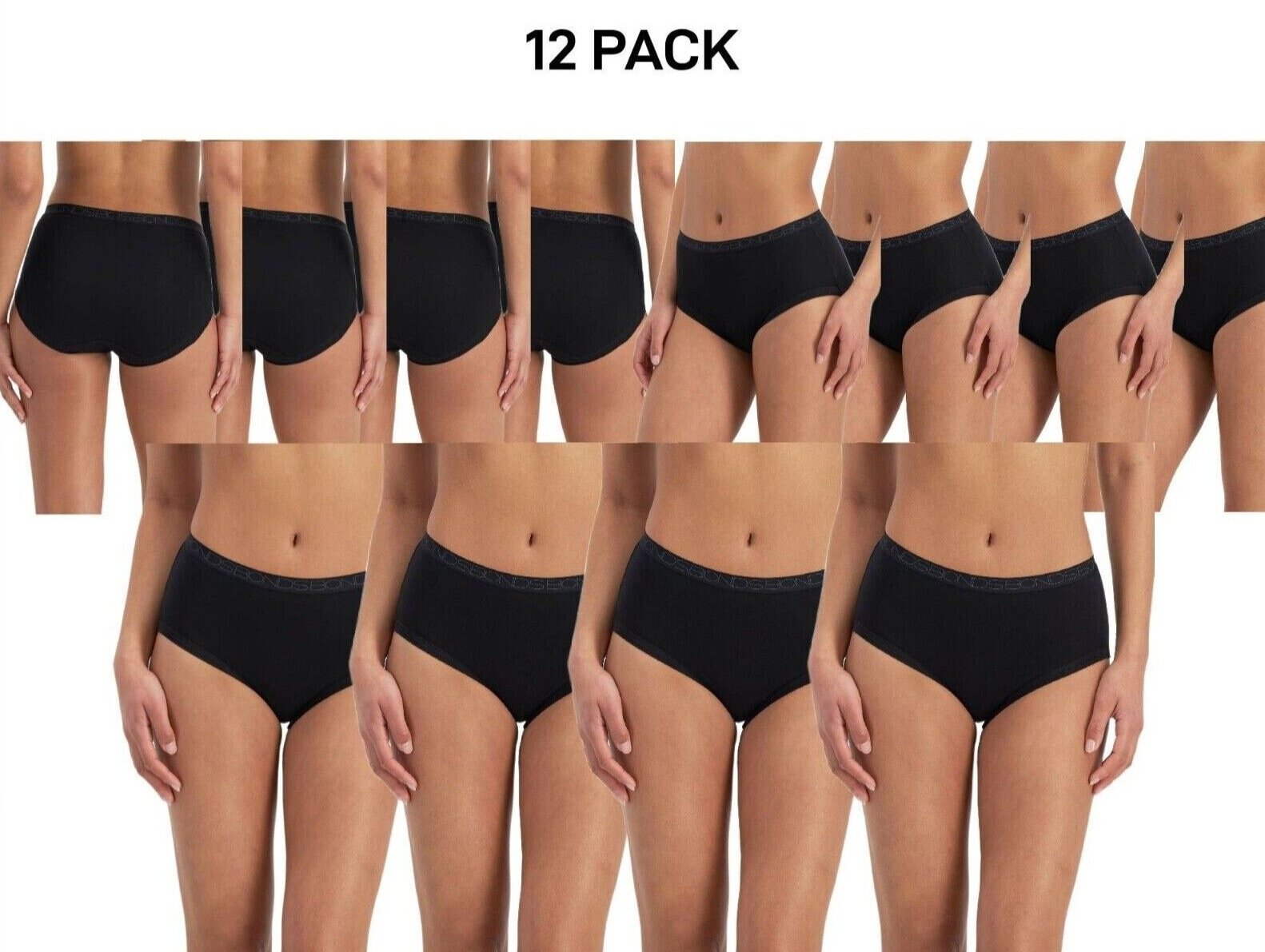Bonds Womens Cottontails Full Brief Lightweight Soft Cotton 12 Pack WY5NA