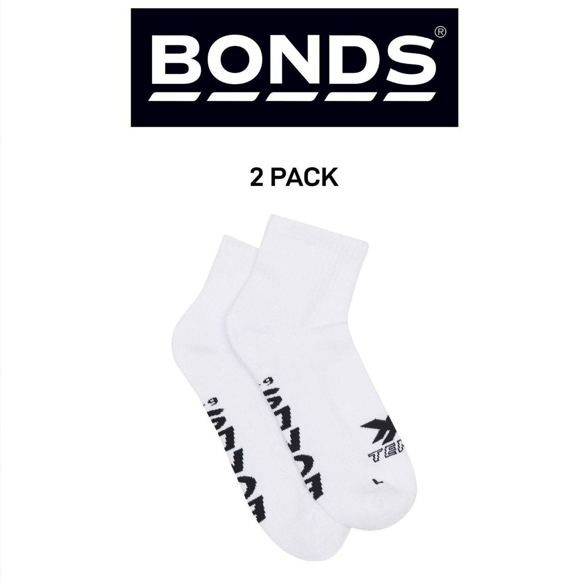 Bonds Mens X-Temp Quarter Crew Socks Dynamic Dual Action Cooling 2 Pack SXX72N