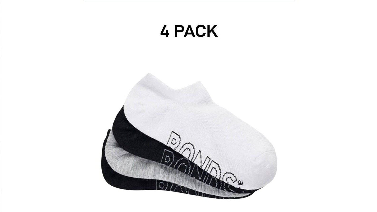 Bonds Womens Lightweight No Show Cotton Mesh Cooling Zone Socks 4 Pack LXPW4N