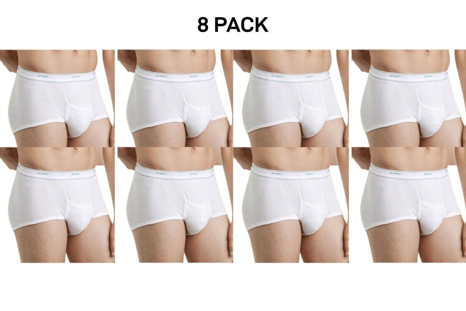 Bonds Mens Support Brief Side Seam Free For Comfort Guaranteed 8 Pack M81L