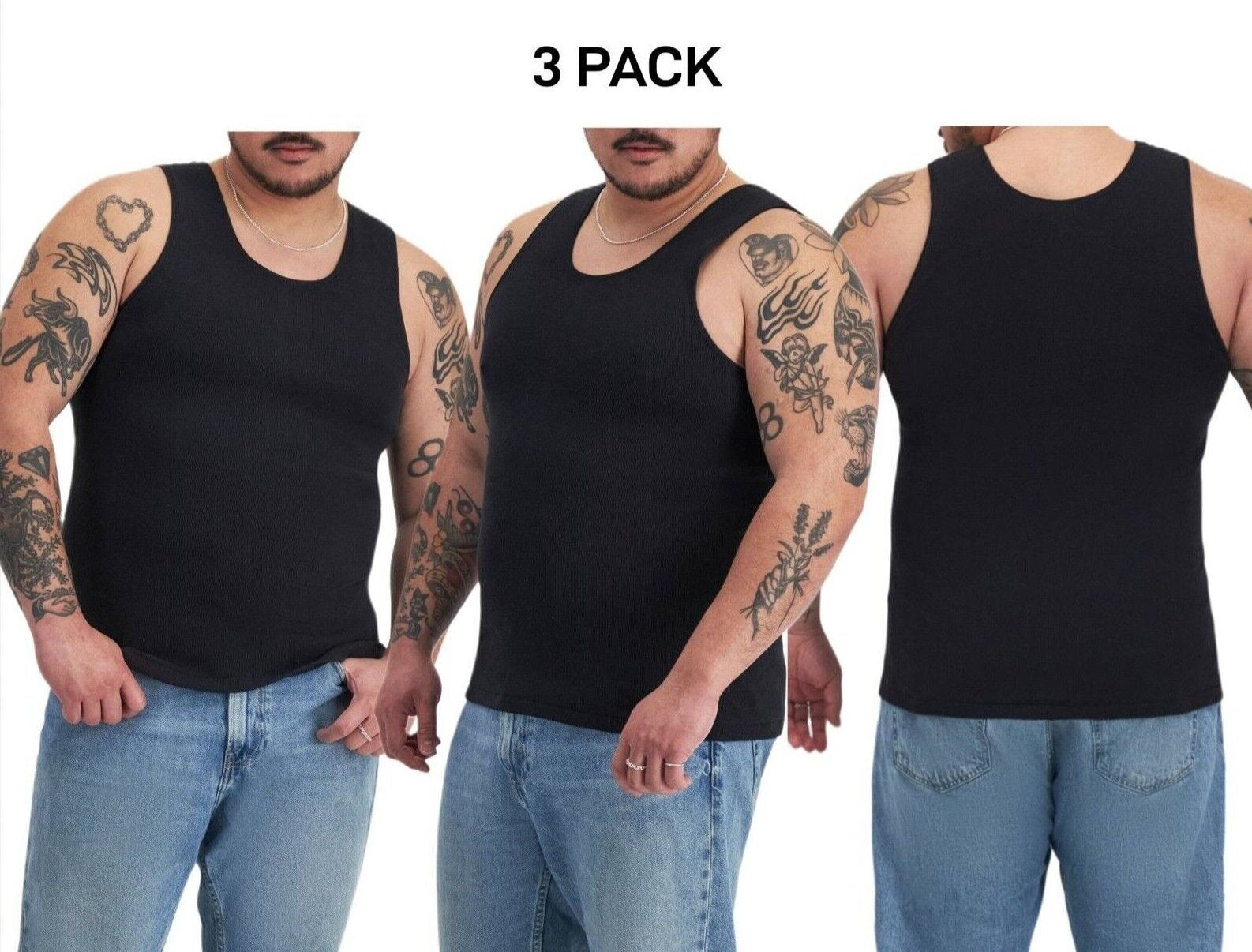 Bonds Mens Chesty Singlets Cotton Side Seamfree Comfortable Fit 3 Pack M757O