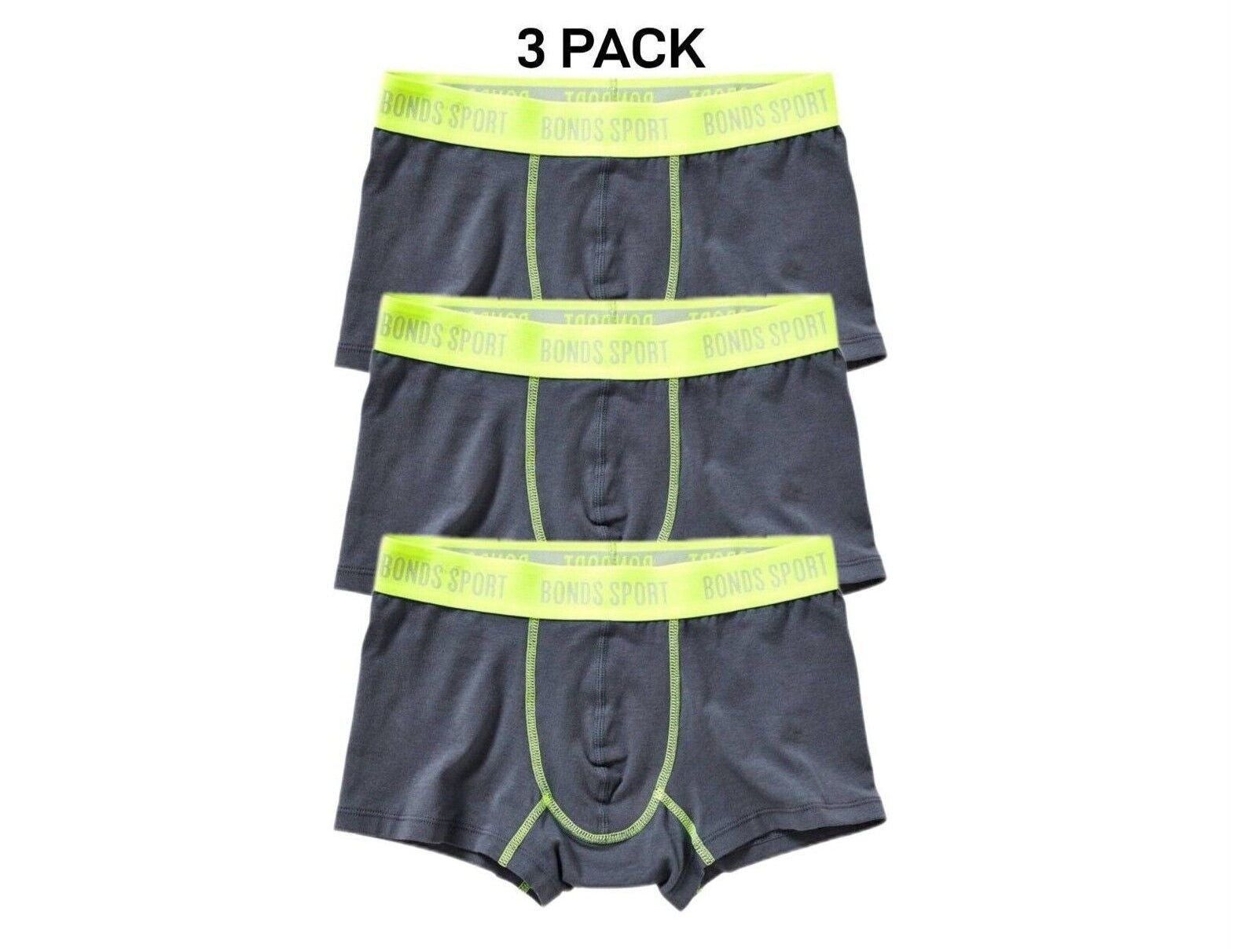Bonds Boys Sport Cool Wear Undies Underwear Brief Boxer Shorts 3 Pack UY3G1A