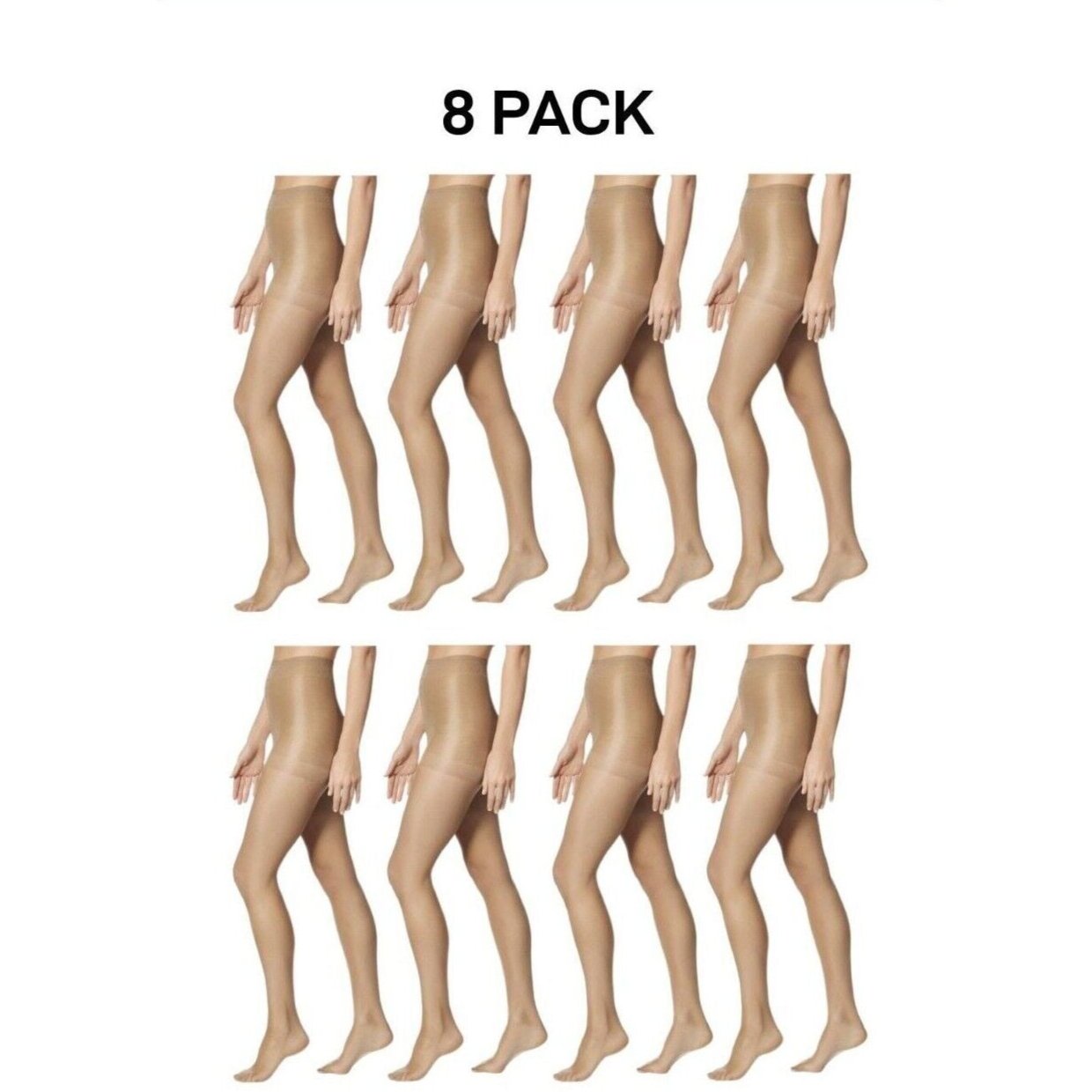 Bonds Womens Sheer Slimming Tights Smoothing Brief to Slim 8 Pack L79605