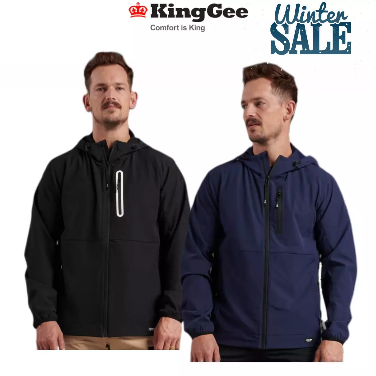 WINTER SALE!  KingGee Mens Trademark Repel Hood Water Repellant Jacket K15005