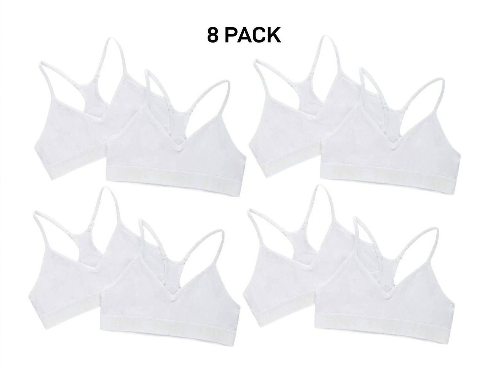 Bonds Girls Super Stretchies Racer Crop Double Layered Front 8 Pack UXNK2A