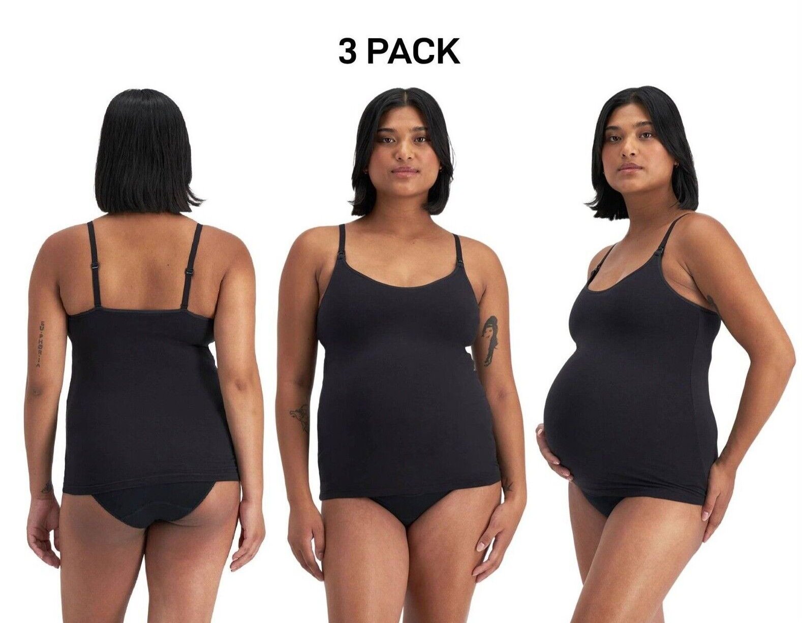Bonds Womens Damn Dry Milk Leaks Scoop Cami Comfy Wirefree Support 3 Pack YWPV