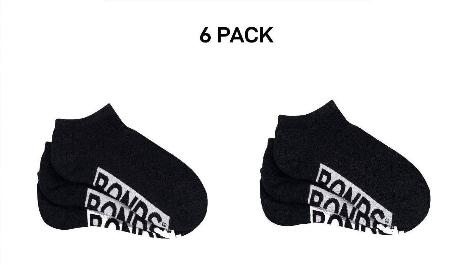 Bonds Womens Logo Cushioned Low Cut Comfy Smooth Toe Seams 6 Pack LXPY3N