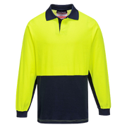 SALE Portwest Long Sleeve Food Industry Cotton Comfort Polo Work Safety MF213