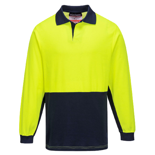 SALE Portwest Long Sleeve Food Industry Cotton Comfort Polo Work Safety MF213