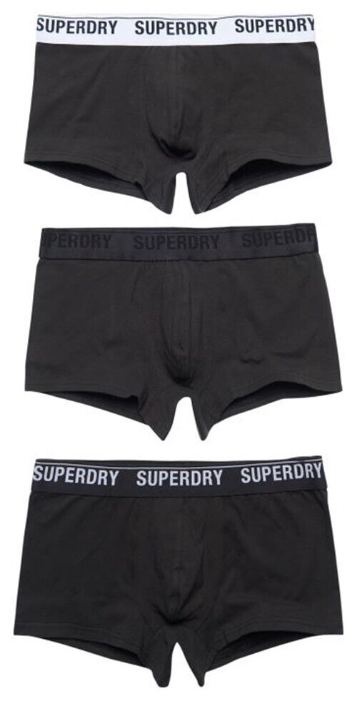 Superdry Mens Trunk Multi 3 Pack Soft Stretch Elastic Midlength SMW21UA2