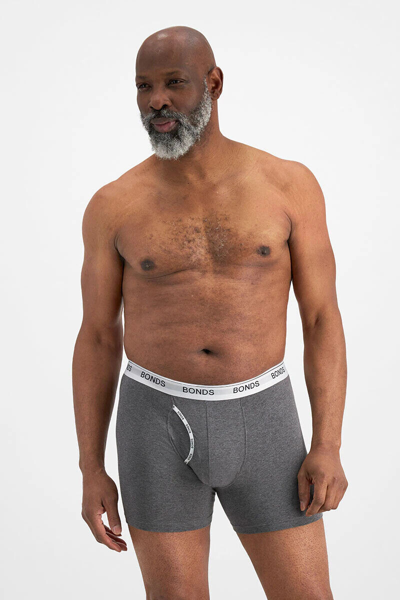 Bonds Mens Guyfront Mid Trunk Signature Fly Opening Seamfree Side 12 Pack MWXB3A