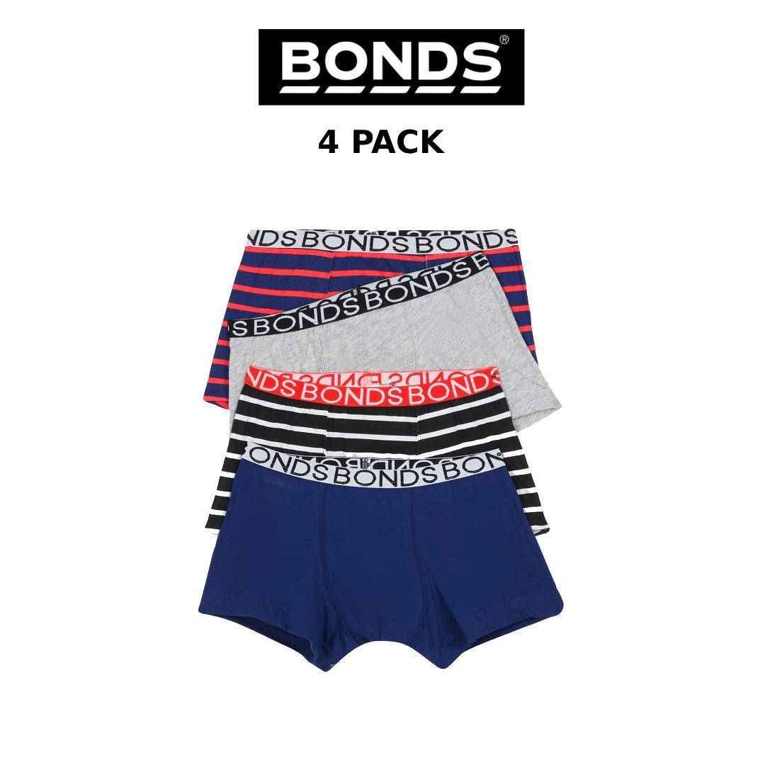 Bonds Boys Trunk Supportive Pouch with Comfy Coverage 4 Pack UWCF4A X79