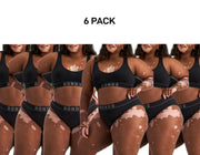 Bonds Womens Retro Rib Hi Leg Bikini Comfortable Smooth Waitband 6 Pack WU8GA