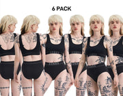 Bonds Womens Retro Rib Seamless Hi Hi Bikini High Waist & High Leg 6 Pack WU8FT