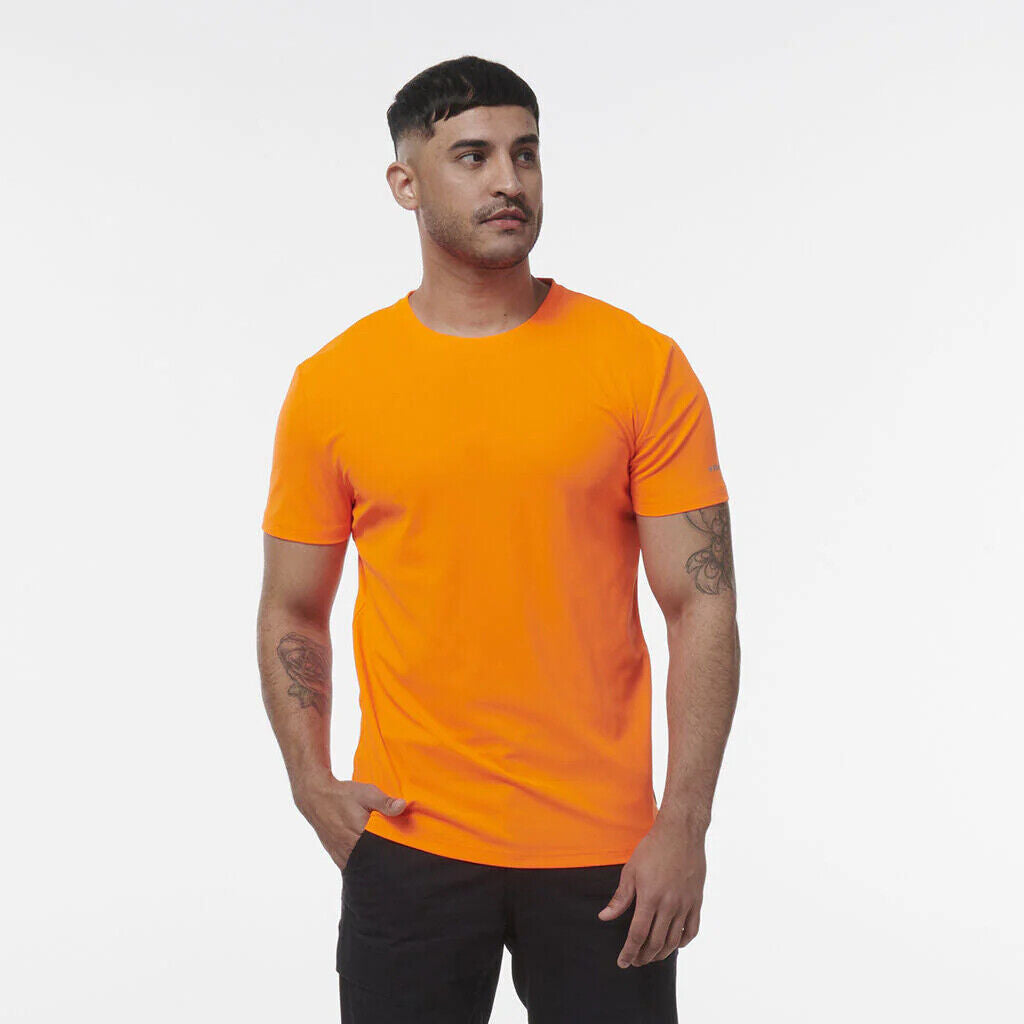 FATHER'S DAY SALE! KingGee Mens HI Vis Crew Shirt Reflective Sleeve Tee K54034