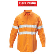 Mens Hard Yakka Foundations Long Sleeve Taped Cotton Drill Work Shirt Y07227