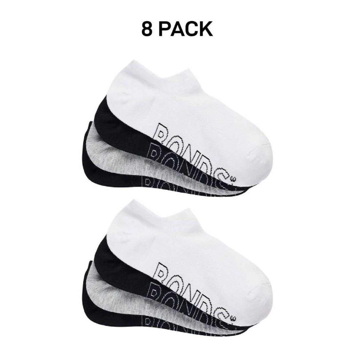 Bonds Womens Lightweight No Show Cotton Mesh Cooling Zone Socks 8 Pack LXPW4N