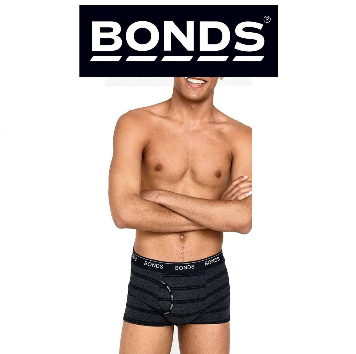 Bonds Mens Guyfront Trunk Ultra Soft Elastic Waistband Seam Free MX3K