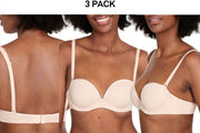 Bonds Womens Invisi Strapless Full Busted Bra Comfort Soft Silicon 3 Pack YXC3Y