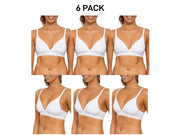 Bonds Womens Originals Wirefree Tee Shirt Bra Soft Smooth & Stretch 6 Pack YXKTY