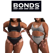 Bonds Womens Retro Rib Hi Leg Bikini Comfortable Smooth Waitband WU8GA