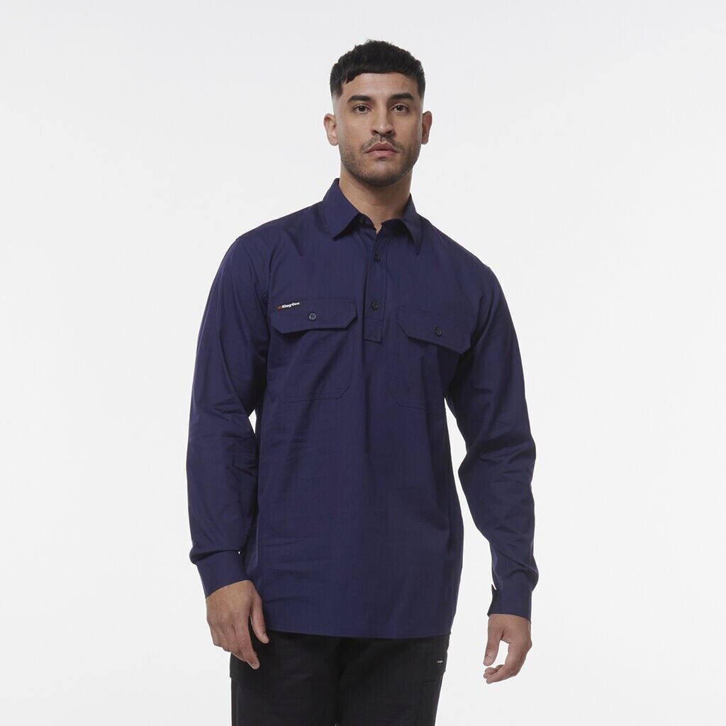 KINGGEE Mens Workcool Breathable Vented Lightweight Closed Front Shirt K14033-Collins Clothing Co