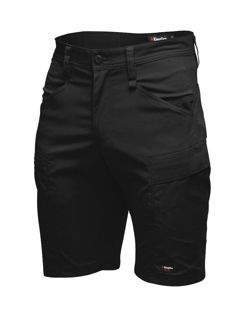 SALE KingGee Mens KingGee Drycool Shorts Stretch Ripstop Cargo Light Work K17013