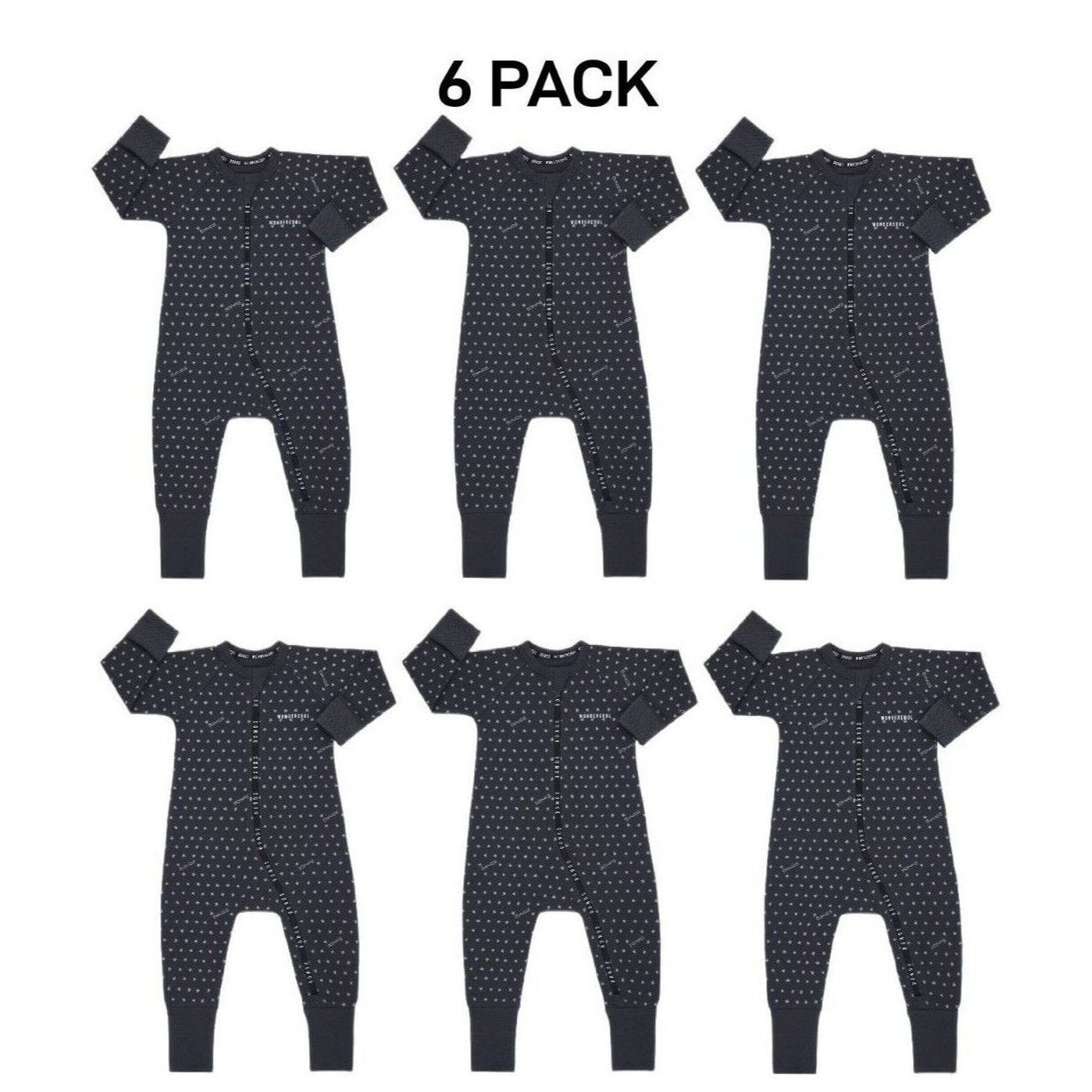 Bonds Baby Wondercool Zip Wondersuit Warmth Two-way Safety Zip 6 Pack BX49A