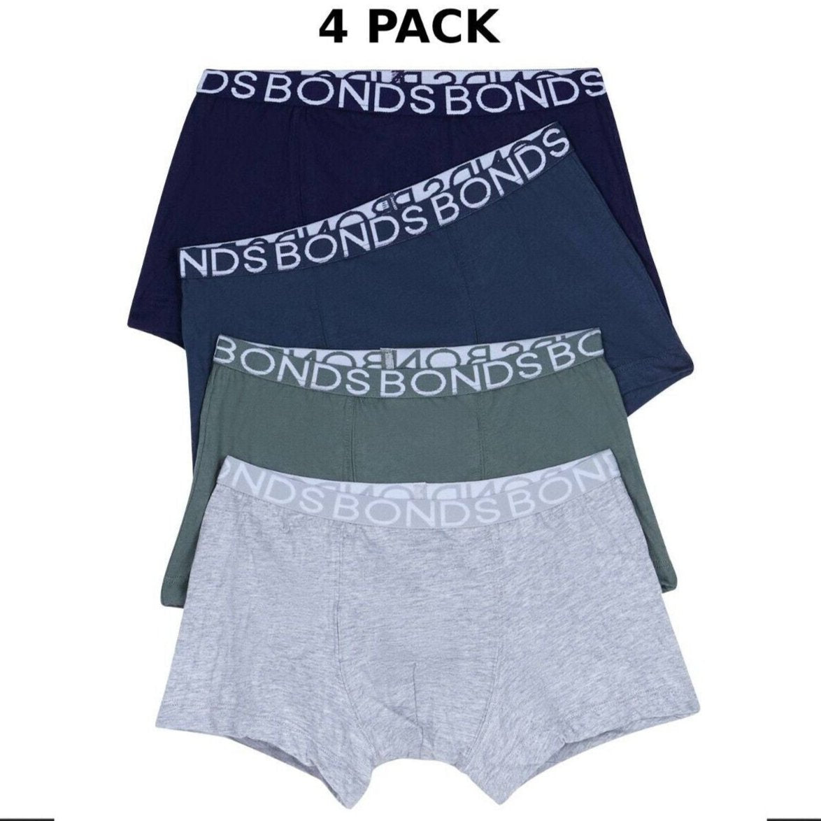 Bonds Boys Trunk Supportive Pouch with Comfy Coverage 4 Pack UWCD4A 09K